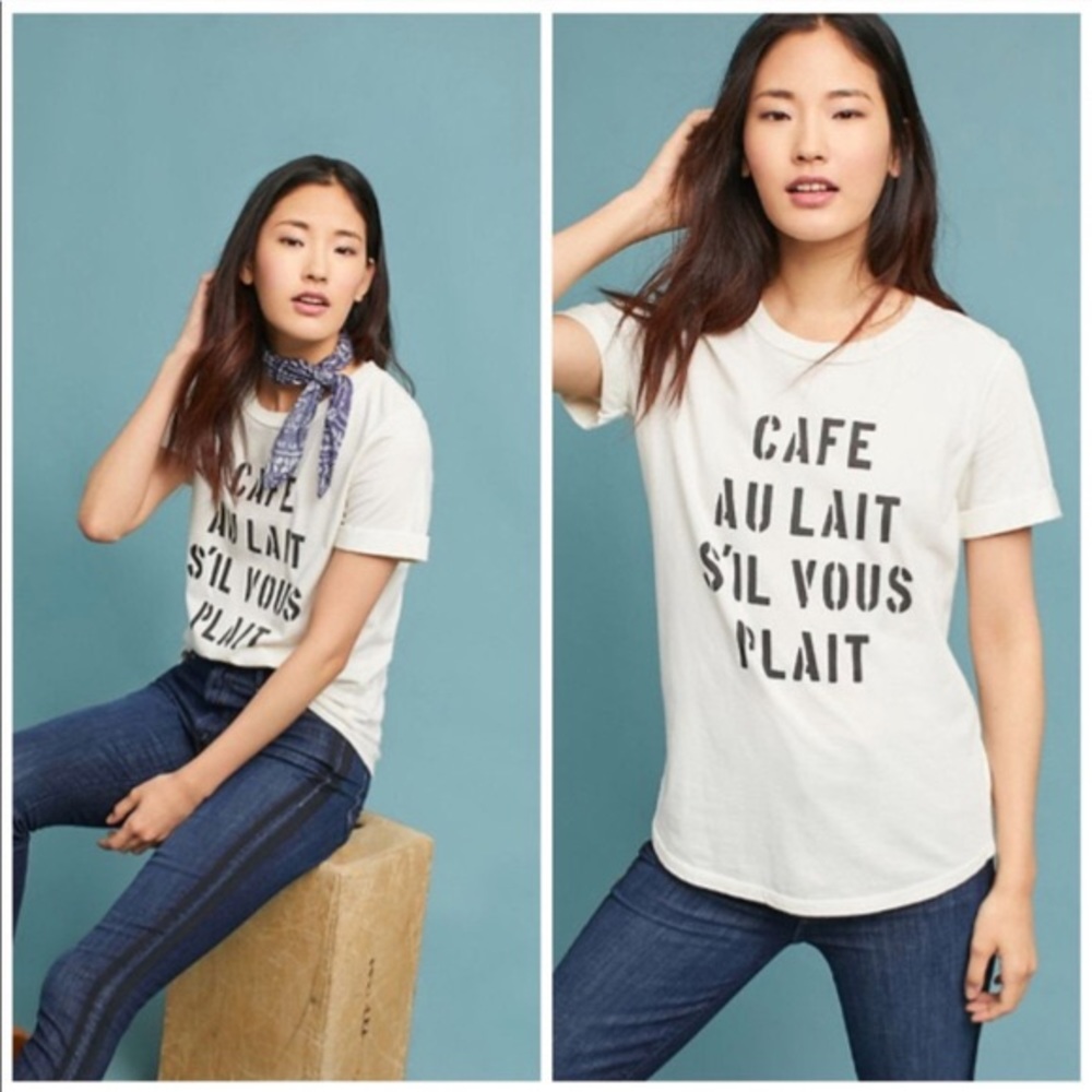 Anthropologie Cafe Au Lait Top